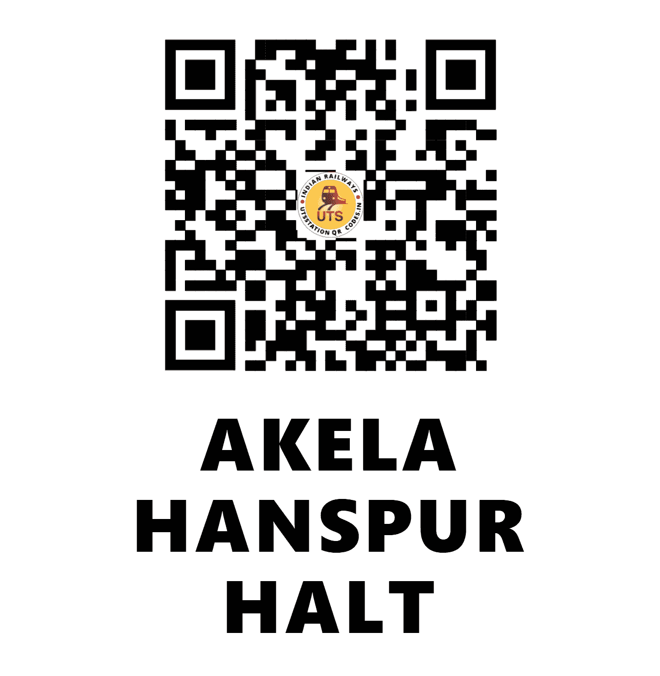 UTS QR Code for AKELA HANSPUR HALT - ALNP - NE (UTTAR PRADESH)